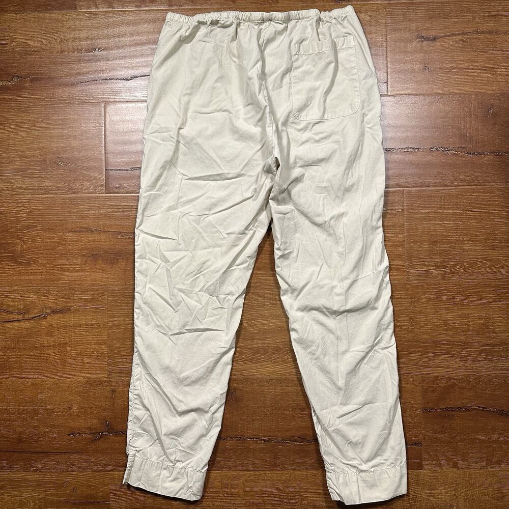 SKU Save Khaki United Pants Men L Beige Woven Cotton USA Made Lightweight Lounge - Picture 2 of 13